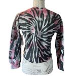 Treasure & Bond  French Terry Cloth Pink Black Tie Dye Crop Top Size Medium Photo 1