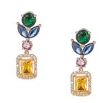 Eye Candy NWT LA Luxe Madison Goldtone & Cubic Zirconia Statement Earrings Photo 0