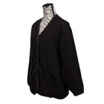 London Fog Vintage Chocolate Brown Fleece Wool Jacket Womens Small Button Front Photo 2