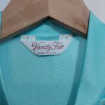 Vanity Fair Vintage 70's Light Turquoise Blue Button Lace Nightgown Pajama Dress Photo 9