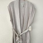 st. john's bay SJB Tie waist cardigan Vest Size Medium NEW Photo 0