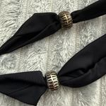 Attention Y2K Swimsuit Womens M Black One Piece Halter Padded Cups Bead Accents‎ Size M Photo 5