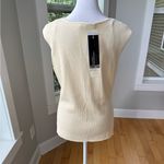 Jones New York  Butter Yellow Ribbed Square Neck Sleeveless Knit Top Size XL New Photo 2