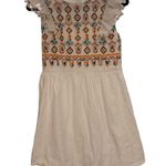 SheIn  Pompom Ruffle Armhole Geo Embroidered Dress Photo 3