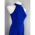 High Neck Formal Wedding Maxi Evening Prom Homecoming Dress Gown Small Blue Photo 1