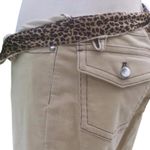 Cache Beige Corduroy Silver Stud Animal Trim Inside Flare Jean Pant NWT New $98 Photo 4