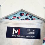 Movetes Sun Flex Mock Neck Long Sleeve Leopard Top Golf Outdoors Rash Guard XS Blue Photo 5