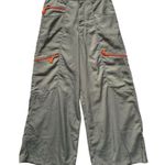 Vintage Kikwear Y2k Wide Leg Parachute Pants Size 28 Gray Photo 0