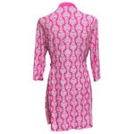 Laura Ashley  Short Robe with Belt Pink White Floral Medium Photo 3