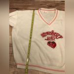 Romwe strawberry milk embroidered sweater woman’s size XXL Photo 3
