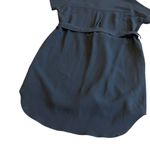 Theory  Black Button-Down Shirt Dress w/ Belt Crew Neck Pockets Size Small Womens Photo 9