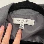Nine West Grey Single Button Closure Classic Womens Blazer Jacket 16 Suit Work Photo 2