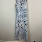 World Market | Blue Patterned Sleeveless Ruffle Bottom Midi Dress Size S/M NWT Photo 5