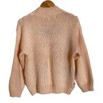Vtg Pastel Cottagecore Sweater Hand Knit Sz Large Orange Photo 1