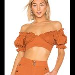 Jen's Pirate Booty  Reality Bites Linen Crop Top Navy Blue Photo 1