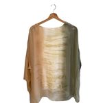 Tempo Paris Silk Blend Tie-Dye Top Size S Sequin Trim Boho Artsy Loose Beachy Photo 3