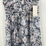 Joie  Margot Dress SZ 4 NWT 100% Silk Nightshadow Blue Sample Chiffon Midi Floral Photo 12
