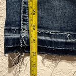 Charme Indigo Boot Cut Jeans Two Tone Raw Hem Distressed Embroidered Pockets 28 Blue Photo 9