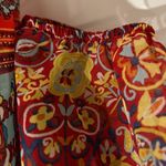 New Direction s Long Sleeve Boho Blouse Orange Blue Size XL Photo 4