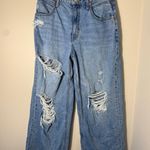 Free People  We The Free High Rise Curvy Wide Leg Baggy Distressed Jeans 26 Photo 0