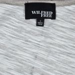 Wilfred  Free Women's‎ Gray White Baseball Tee Top Henley Size S 3/4 Sleeve Photo 2