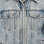 Harley Davidson Vintage Embroidered Logo Zip Up Denim Jacket Jean Trucker 90's Photo 7