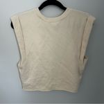 frame denim Frame $168 Women's White Crewneck Roll
Sleeve Sweatshirt Sweater Size XS Photo 4