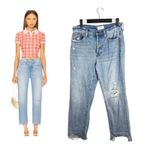 Pistola Cassie High Rise Straight Crop Jeans Baja Distressed Size 28 Photo 1