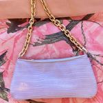 ZARA faux leather crocodile lilac gold chain link strap mini purse Photo 1