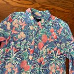 Talbots Ratti Tropical Print Classic Cotton Shirt Size XL Preppy Resortwear Photo 3