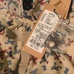 Urban Outfitters ELF SACK Beige Multi Bows Hearts Print Ruffled 3/4-Sleeve Blouse Top $70 NWT XL like M - L Photo 7