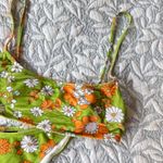 Triangl Floral Green and Orange Bikini Set, Size Small Photo 1