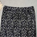 White House | Black Market Black Lace Scalloped Edge Straight Pencil Skirt Size 8 Photo 7