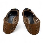 Tory Burch 6 Carlyle Woven Leather Ballerinas Ballet Flats Black Tan Logo Bow Photo 7