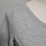 Banana Republic metallic gray Italian yarn cashmere blend crewneck sweater size Photo 2