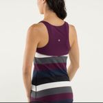 Lululemon Athletica Run First Base Rulu Light Top Pow Stripe Angel Wing / Plum 6 Photo 1