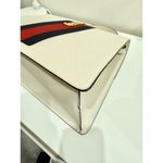 Gucci Large Sylvie 1969 Leather Handbag with Removable Strap White Photo 9