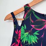 Taylor Navy Floral Shoulder Cutout Maxi Dress size 8 Crew Neck NWT Pink Green Blue Photo 2