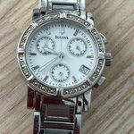 Bulova  Diamond Chronograph Ladies Watch Mother of Pearl Dial Stainless Bracelet Photo 5