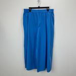 Eileen Fisher Wide Leg Pants Washed Poplin Organic Cotton Cropped Blue Large NWT Photo 10
