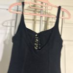 Free People  Little Black Dress Corset Bodycon Lace Up Size Small Photo 4