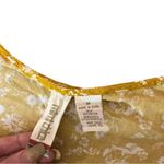 Mimi Chica  Yellow Floral Tie Front Button Midi Dress Bell Sleeve Boho Sz Medium Photo 5