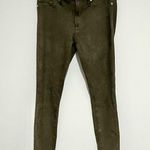 7 For All Mankind Gray Faux Suede Skinny Jeans Jeggings Size 27 Photo 1