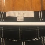 Loft Black & White Windowpane Side Tie Dress With Pockets Photo 5