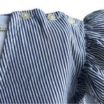 Free Assembly Blue Ruffled Relaxed Blouse Size L Photo 4