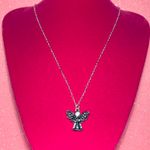 Boutique Angel Necklace Sterling Silver 925 Bedazzled Jewelry Catholic Christian gift Y2K Photo 9