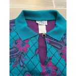 Cricket lane vintage paisley quilted collared pullover sweater size xlarge Blue Photo 3