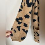 Abercrombie & Fitch  Leopard Cheetah Print Open Knit Cardigan Sweater Small Photo 9