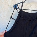 MD black cotton criss cross square jumpsuit Size M Photo 2