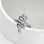 Silver Snake Ring Size 10 Photo 2